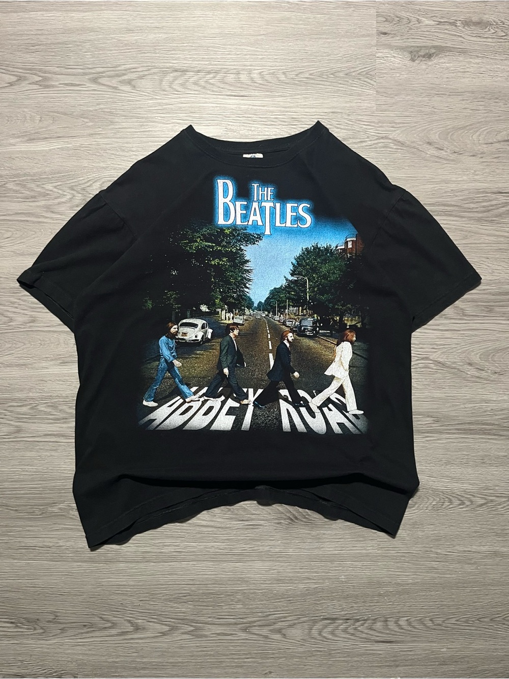 Vintage Y2K The Beatles Abbey Road graphic double-sided men’s T-shirt large ￼
